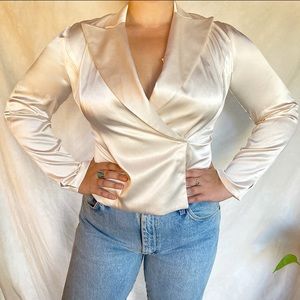 Talbots | 100% silk collared blouse • Women’s 8 petite